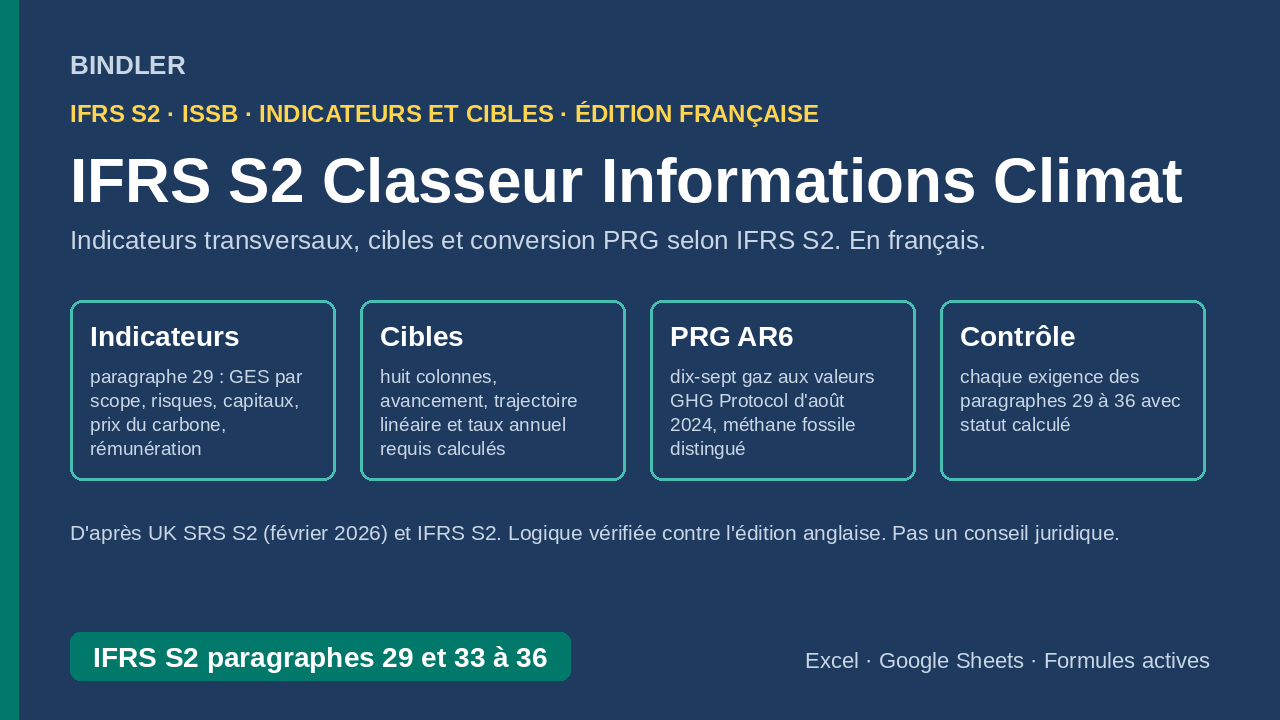 IFRS S2 Classeur Informations Climat cover